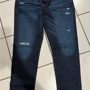 Abercrombie & Fitch Dark Blue Distressed Skinny Jeans